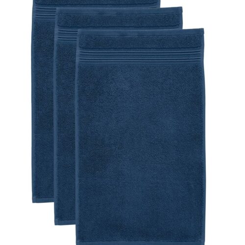 Beddinghouse Sheer set van 3 Gastendoekjes - Donker Blauw