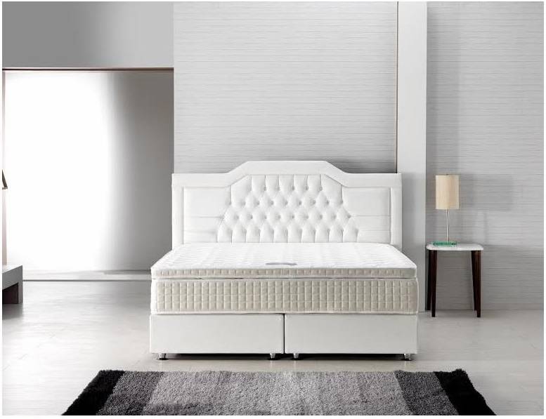 conservatief prieel Vuilnisbak Boxspring Royal Amhra Off-White - Slaapcentrum