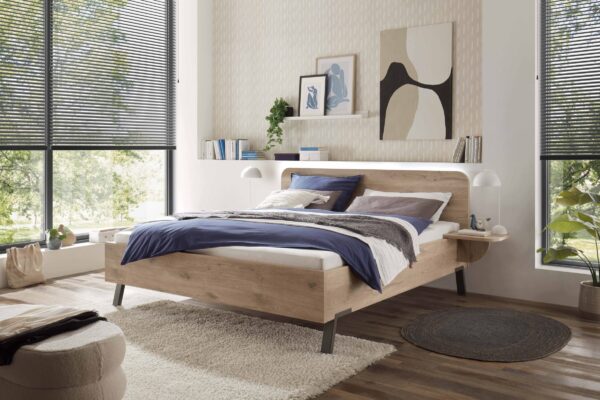 DELFT_Nordic-Eiche-NB_Bett180x200cm höhenverstellbares KT1 ganz oben+Bel_Hängeablagen