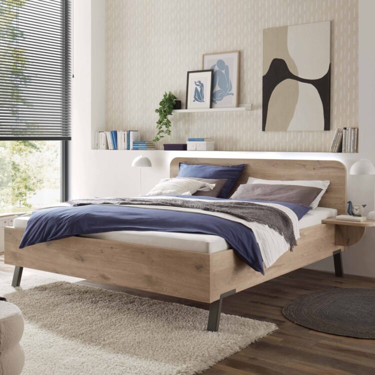 DELFT_Nordic-Eiche-NB_Bett180x200cm höhenverstellbares KT1 ganz oben+Bel_Hängeablagen
